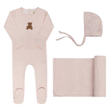 Ely's & Co Gingham Teddy Collection Layette Set - Pink