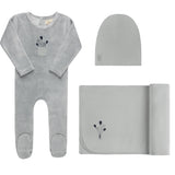 Ely's & Co Stripe Collection Layette Set - Ivory/Blue