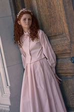 Load image into Gallery viewer, Little Tempest Teens Taffeta Tie Cropped Shirt And Pleated Circle Skirt Set - Antique Pink