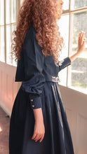 Load image into Gallery viewer, Little Tempest Teens Taffeta Tie Cropped Shirt And Pleated Circle Skirt Set - Black