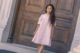Little Tempest Taffeta Party Dress With Collar - Antique Pink