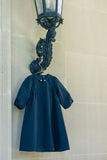 Little Tempest Taffeta Party Dress With Collar - Black