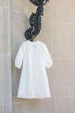 Little Tempest Taffeta Party Dress With Collar - Cream