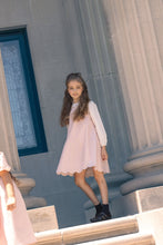 Load image into Gallery viewer, Little Tempest Taffeta Scallop Hem Jumper With Shirt - Antique Pink