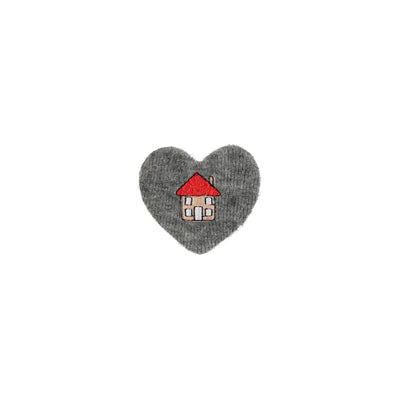 Le Enfant Maison Heart Clips - Gray
