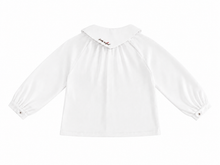 Load image into Gallery viewer, Little Tempest Wool Suspender Skirt And Kerchief Shirt Set - Beige