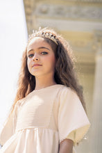 Load image into Gallery viewer, Little Tempest Alice Taffeta Pintuck Bib Gown - Ivory