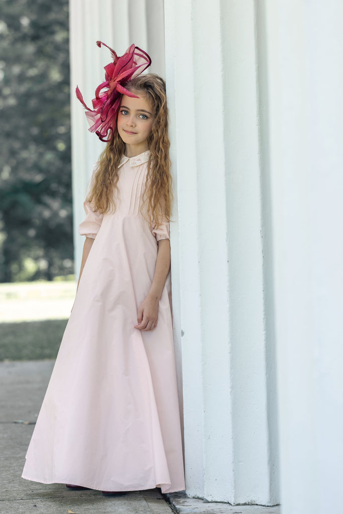 Little Tempest Beaded Taffeta Gown - Pink