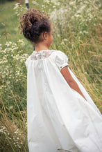 Load image into Gallery viewer, Little Tempest Round Neck Lace Taffeta Gown - Ivory
