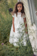 Load image into Gallery viewer, Little Tempest Round Neck Lace Taffeta Gown - Ivory