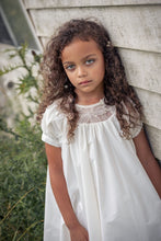 Load image into Gallery viewer, Little Tempest Round Neck Lace Taffeta Gown - Ivory