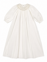 Load image into Gallery viewer, Little Tempest Round Neck Lace Taffeta Gown - Ivory