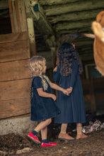 Load image into Gallery viewer, Ann Of Nan Short Robe With Ric Rac Trim - Black