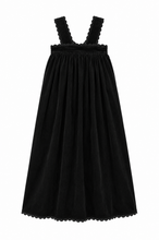 Load image into Gallery viewer, Ann Of Nan Maxi Robe With Ric Rac Trim - Black