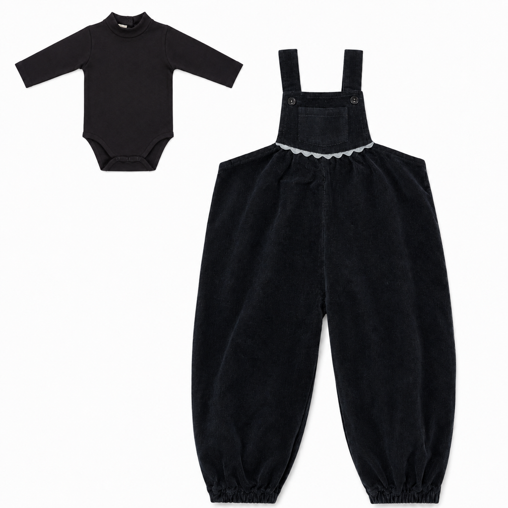 Ann Of Nan Toddler Overall - Black