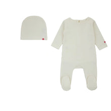 Load image into Gallery viewer, Cadeau Bow Embossed Footie &amp; Beanie - Girls