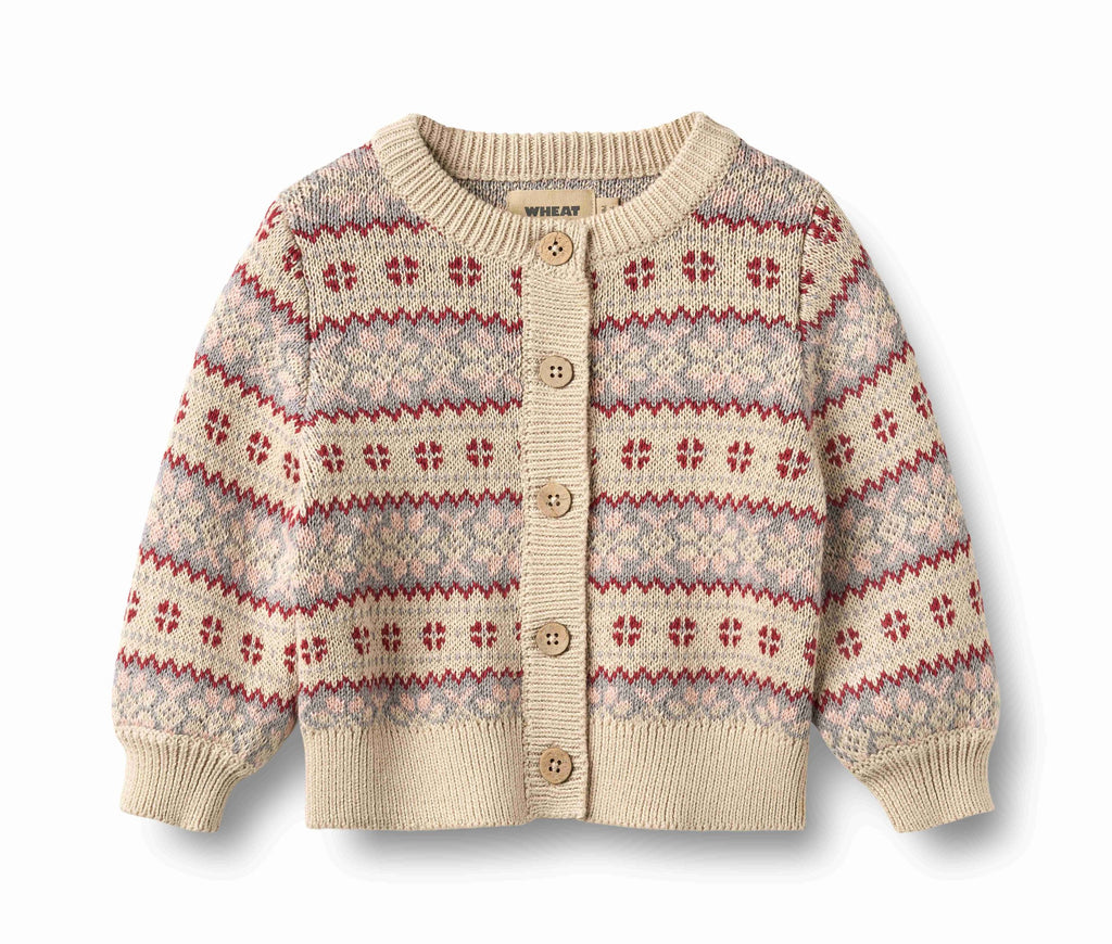 Wheat Vikki Jacquard Cardigan - Off White