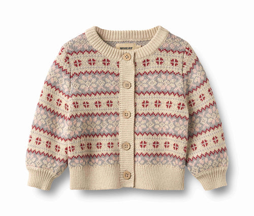 Wheat Vikki Jacquard Cardigan - Off White
