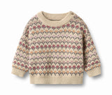 Wheat Harlow Jacquard Pullover - Off White