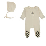 Cadeau Metal Bear Footie & Bonnet - Boys