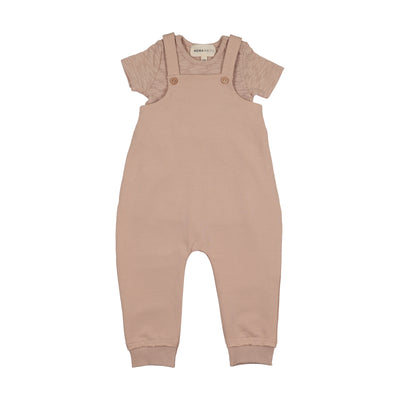 Mema Knits Romper And Onesie Set  - Pale Pink