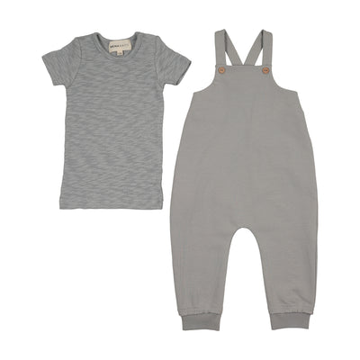 Mema Knits Romper And Onesie Set  - Dove Blue