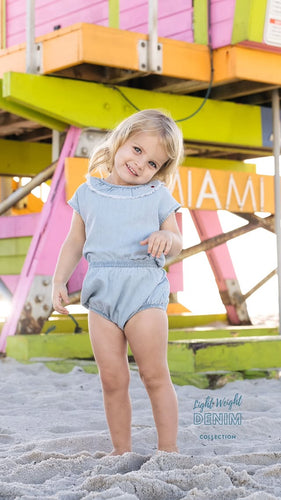 Lil Legs - Girls Fringe Set - Light Wash