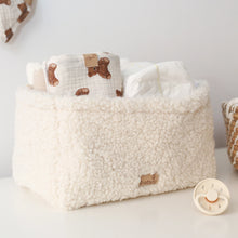 Load image into Gallery viewer, Babyly Teddy Box, Boucle Organizer Container - Cream