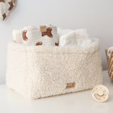 Babyly Teddy Box, Boucle Organizer Container - Cream