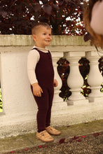 Load image into Gallery viewer, Bamboo Buttoned Knit Romper - Burgundy