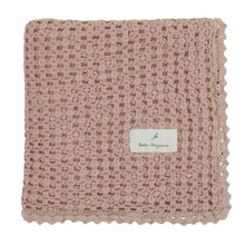 Load image into Gallery viewer, Bebe Organic Waffle Blanket - Blush