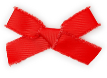 Load image into Gallery viewer, Le Enfant Raw Edge Bows Red TWO PACK
