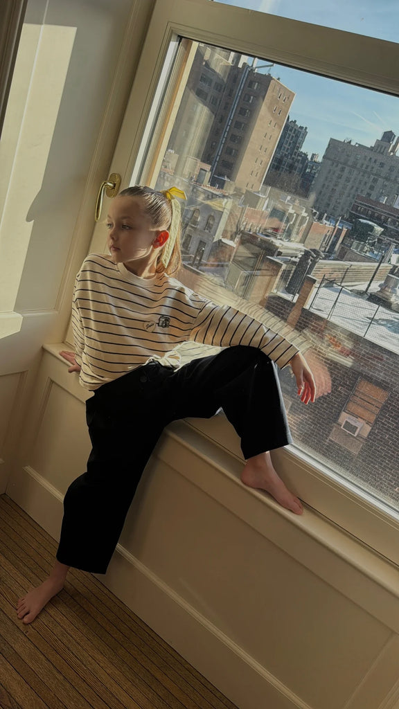 Le Enfant Stitched Bow - Yellow