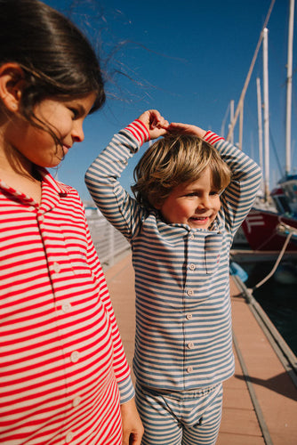 Heven Striped Lounge Pajamas PJ09 - Blue *FINAL SALE*