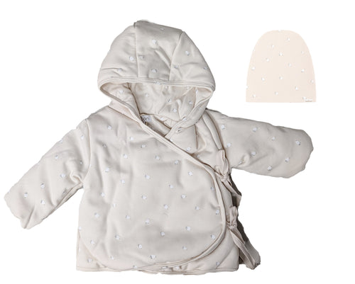 Oubon All Oversheep Print Wrap Jacket & Hat