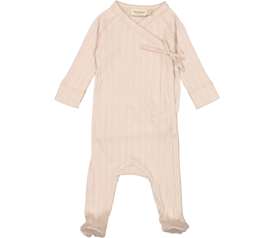 Marmar Pointelle Rib Stretchie - Cream Taupe