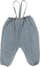 Load image into Gallery viewer, Lil Legs - Bubble Suspender Pants - Light Wash