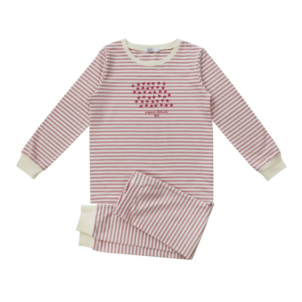 Coco Blanc Striped Pajamas - Pink