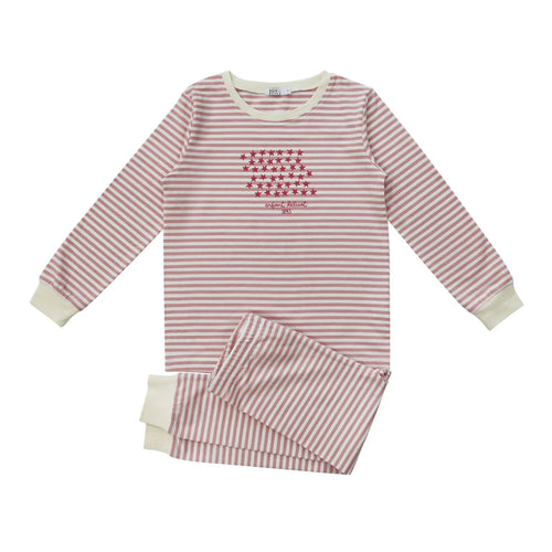 Coco Blanc Striped Pajamas - Pink