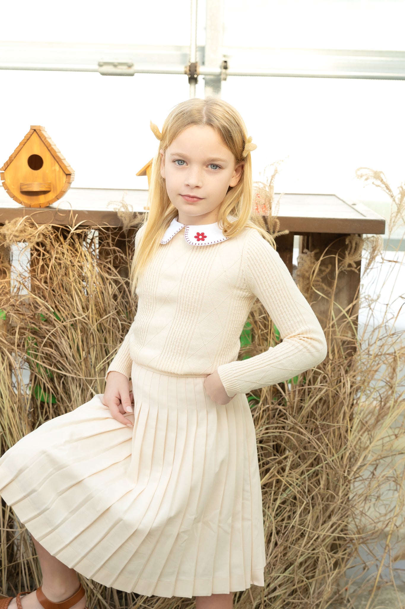 Nou Nelle Peach Knit Sweater And Skirt Set – Moonlight