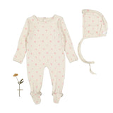 Lovely Littles Printed Footie And Bonnet - Darya Floral