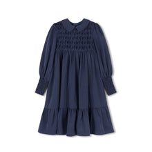 Load image into Gallery viewer, Velvette Label Blue Striped Smock Dress