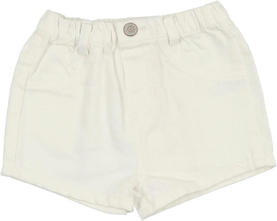 Lil Legs Denim Shorts - White Denim