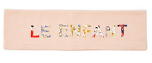 Load image into Gallery viewer, Le Enfant Floral Text Sweatband Pale Pink