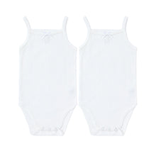 Load image into Gallery viewer, Petit Clair Pointelle 2 Pack Onesie With Bow