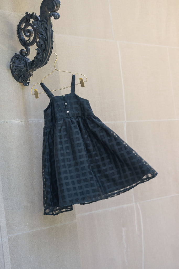 Little Tempest Organza Grid Jumper - Black