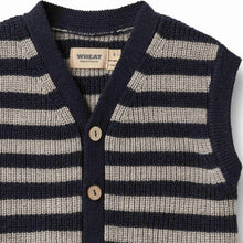 Load image into Gallery viewer, Wheat Pete Knit Vest - Navy Stripe