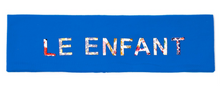 Load image into Gallery viewer, Le Enfant Floral Text Sweatband Royal Blue