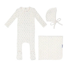 Load image into Gallery viewer, Mini Label Boys Pointelle Petal Floral Layette Set - Ivory