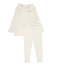 Load image into Gallery viewer, Lilette Fine Pointelle Collar Set - Cream Ruffle